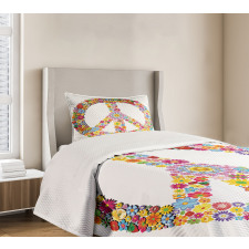 Floral Peace Bedspread Set