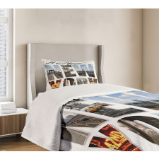 New York Collage Bedspread Set