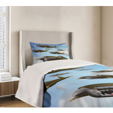 Aircrafts up in Air Bedspread Set