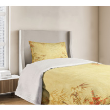 Bamboo Stems and Blooms Bedspread Set