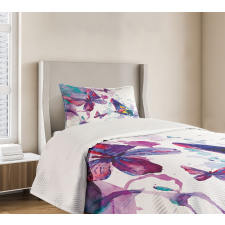 Watercolor Art Modern Bedspread Set