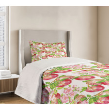 Nature Apple Tree Flower Bedspread Set