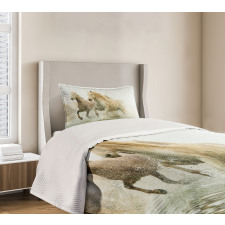 Camargue Horses in Water Bedspread Set