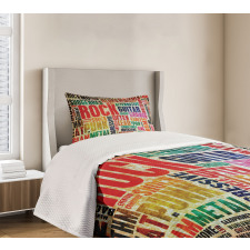 Music Rock 'n' Roll Poster Bedspread Set