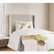 Hummingbird Artwork Bedspread Set