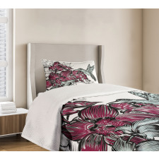 Orchids and Hummingbird Bedspread Set