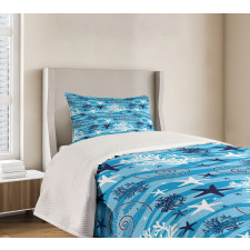 Seashells Marine Sea Bedspread Set