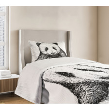 Baby Panda Bear Sketch Bedspread Set