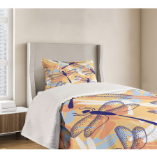 Dragonfly Pattern Boho Bedspread Set