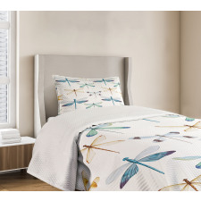 Regular Lines Insects Bedspread Set