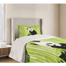 Panda in Bamboo Forest Bedspread Set