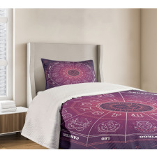 Colorful Astrology Signs Bedspread Set