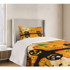 Scary Pumpkin Bedspread Set