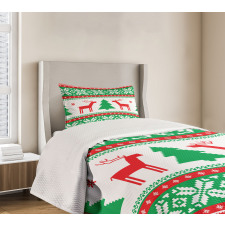 Holiday Season Deer Bedspread Set