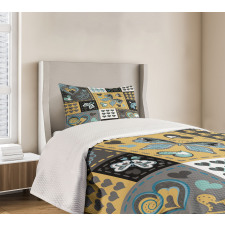 Butterfly Heart Retro Bedspread Set