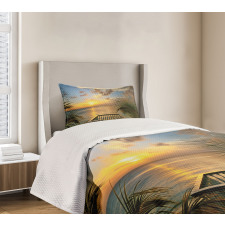 Palms Sunset Scenery Bedspread Set