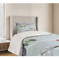 Christmas Family on Tree Bedspread Set