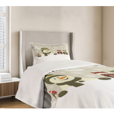 Snowflake Winter Day Bedspread Set