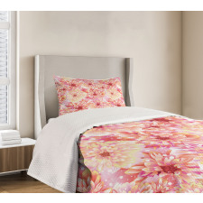Dahlias Floral Bedspread Set