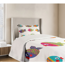 Cartoon Fish Bedspread Set