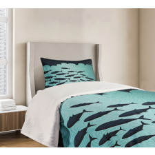 Surreal Ocean Life Theme Bedspread Set