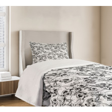 Sketch Dead Skull Bedspread Set