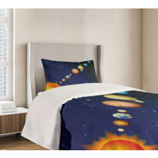Solar System with Sun Bedspread Set