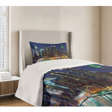 NYC Midtown Skyline Bedspread Set