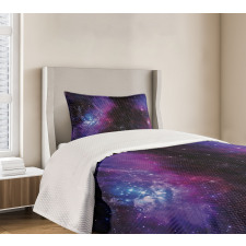 Nebula Dark Galaxy Stars Bedspread Set