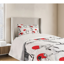 Modern Japanese Bedspread Set