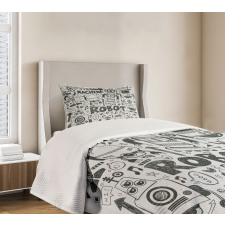 Space Geek Theme Sci Fi Bedspread Set