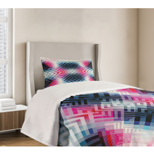 Geometric Lines Angle Bedspread Set