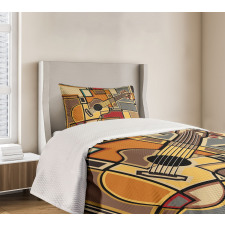 Geometric Guitar Funky Bedspread Set