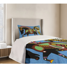 Folkloric Animal Bedspread Set