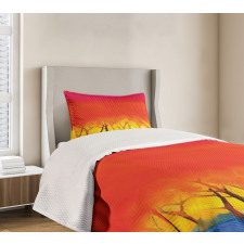 Colorful Abstract Tree Bedspread Set