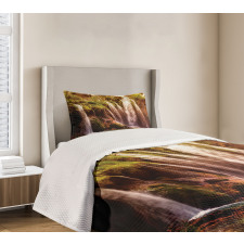 Waterfall Forest Trees Bedspread Set