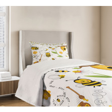 Bees Daisies Chamomile Bedspread Set