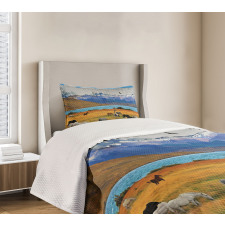 Farm Horse in Mountain Bedspread Set