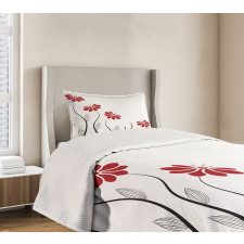 Modern Floral Petals Bedspread Set