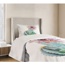 Cactus Flower and Spike Bedspread Set