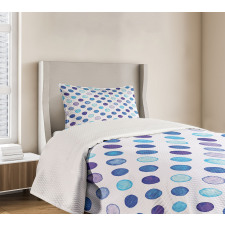 Blue Tones Soft Funky Bedspread Set