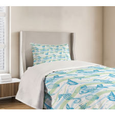 Ocean Shell Starfish Bedspread Set