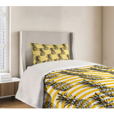 Retro Striped Vintage Bedspread Set