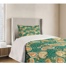 Folkloric Paisley Flowers Bedspread Set