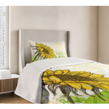Floral with Sunflowers Bedspread Set