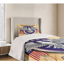 American Bald Eagle Bedspread Set