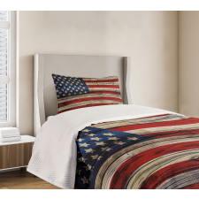 Wood Planks Flag Bedspread Set