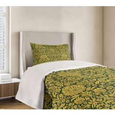 Baroque Flowers Motif Bedspread Set