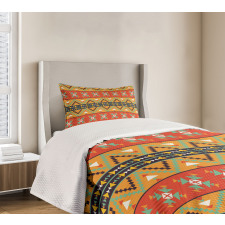 Tribal Aztec Motifs Bedspread Set