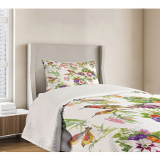 Exotic Spring Flowers Bedspread Set